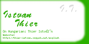 istvan thier business card